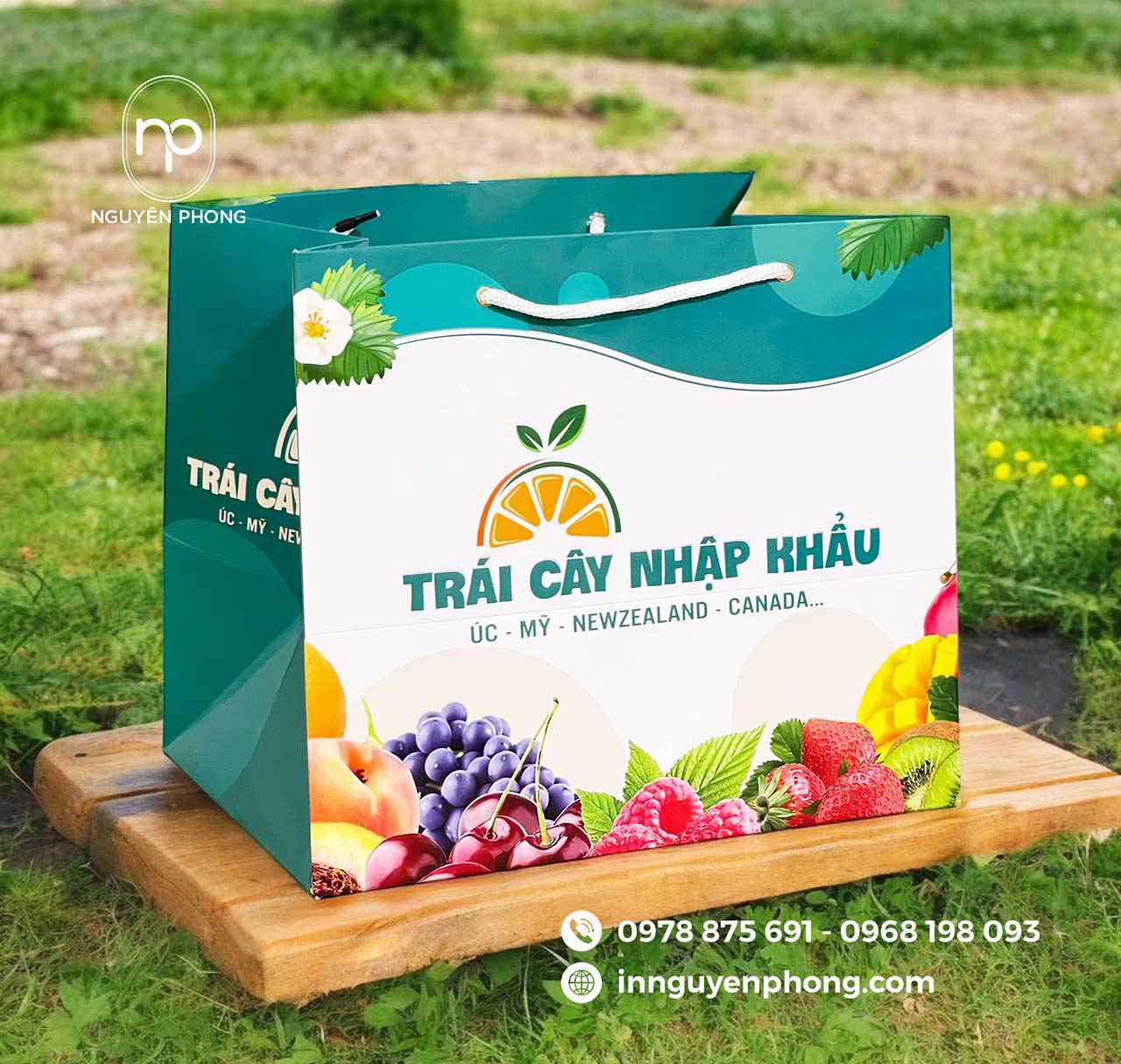 Mẫu túi giấy trái cây bán sẵn 